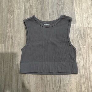 Garage ribbed high neck top